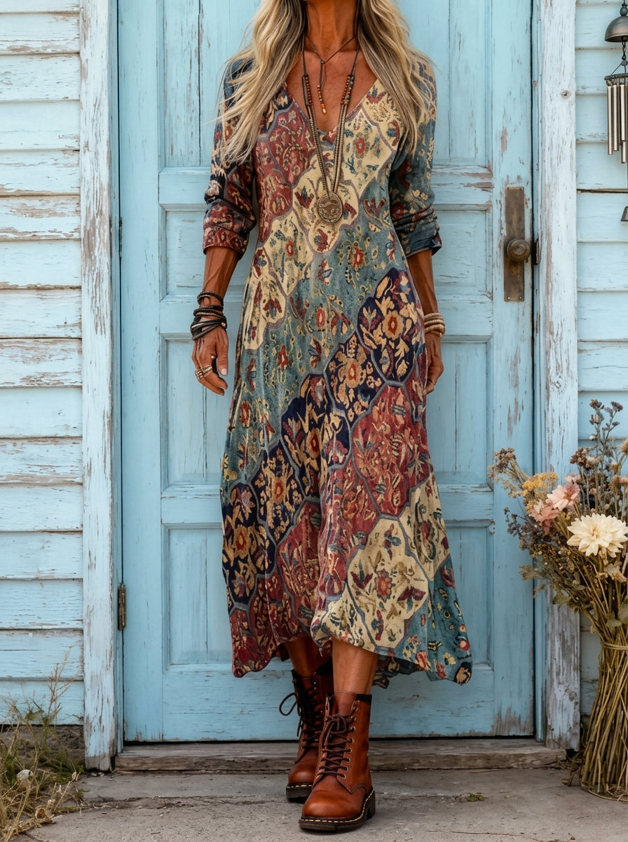 Lidia | Vestito fluido autunnale
