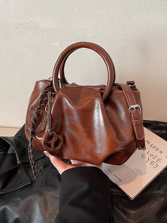 Borsa a tracolla leggera con pieghe a forma di nuvola