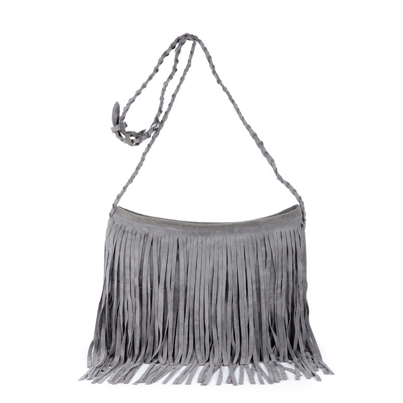 Borsa a tracolla con nappine da donna