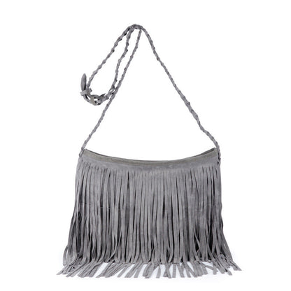 Borsa a tracolla con nappine da donna