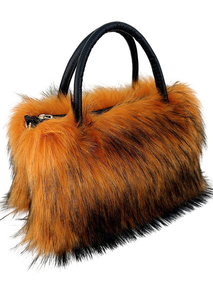 Borsa a tracolla alla moda in peluche con catena