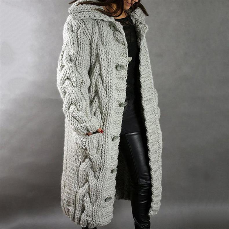 Enid | Cardigan lungo con cappuccio e comodo