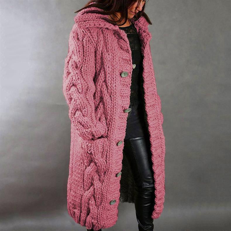 Enid | Cardigan lungo con cappuccio e comodo