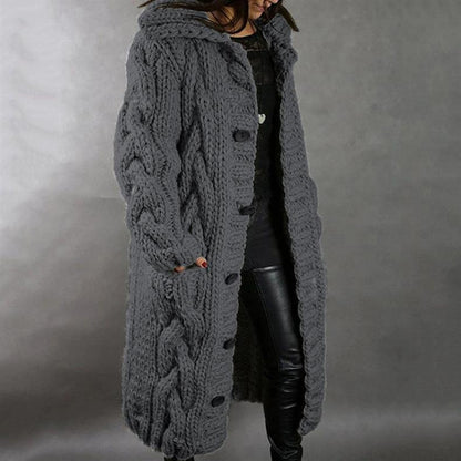 Enid | Cardigan lungo con cappuccio e comodo