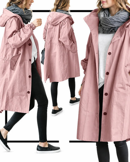 Maisie | Cappotto Oversize con Cappuccio e Bottoni