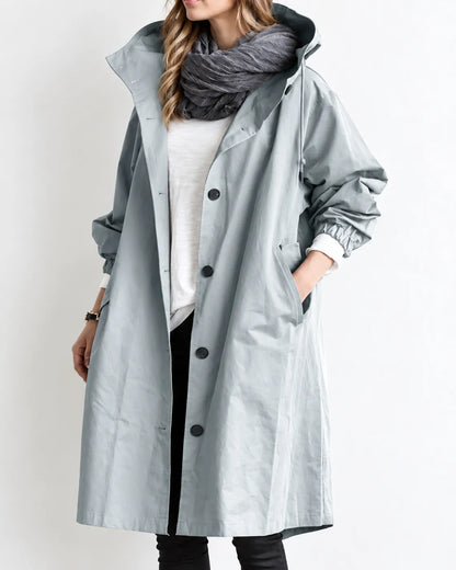 Maisie | Cappotto Oversize con Cappuccio e Bottoni
