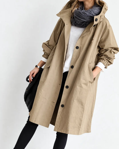 Maisie | Cappotto Oversize con Cappuccio e Bottoni