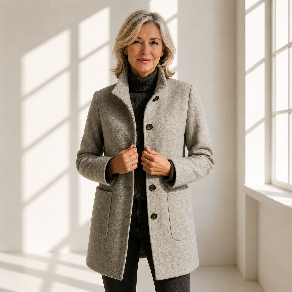 Eleonore | Cappotto in lana a taglio midi