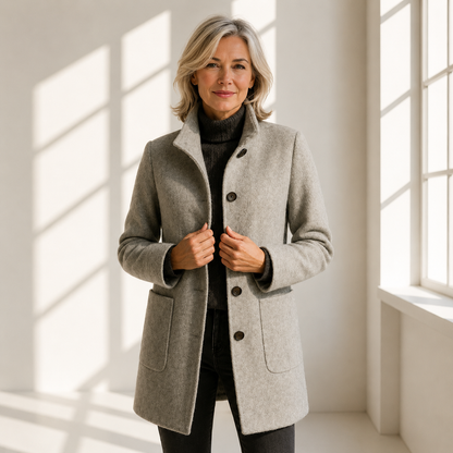 Eleonore | Cappotto in lana a taglio midi