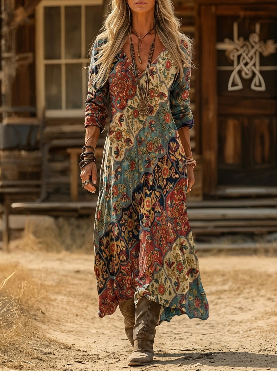 Lidia | Vestito fluido autunnale