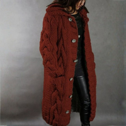 Enid | Cardigan lungo con cappuccio e comodo