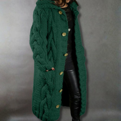 Enid | Cardigan lungo con cappuccio e comodo
