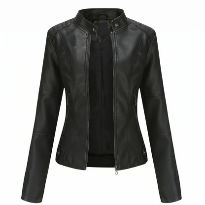 Miranda | Giacca Biker Slim con Collo alla Coreana e Zip