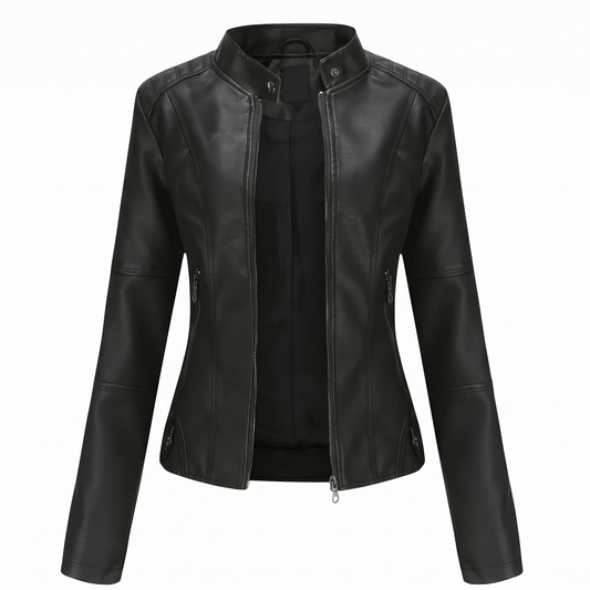 Miranda | Giacca Biker Slim con Collo alla Coreana e Zip