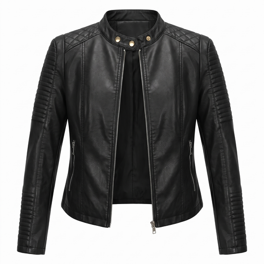 Daniela | Giacca Moto Corta con Zip Frontale