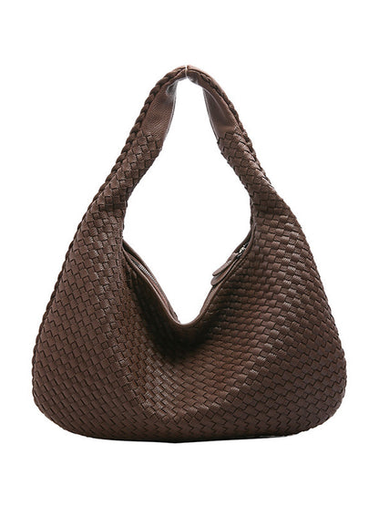 Borsa in pelle intrecciata alla moda