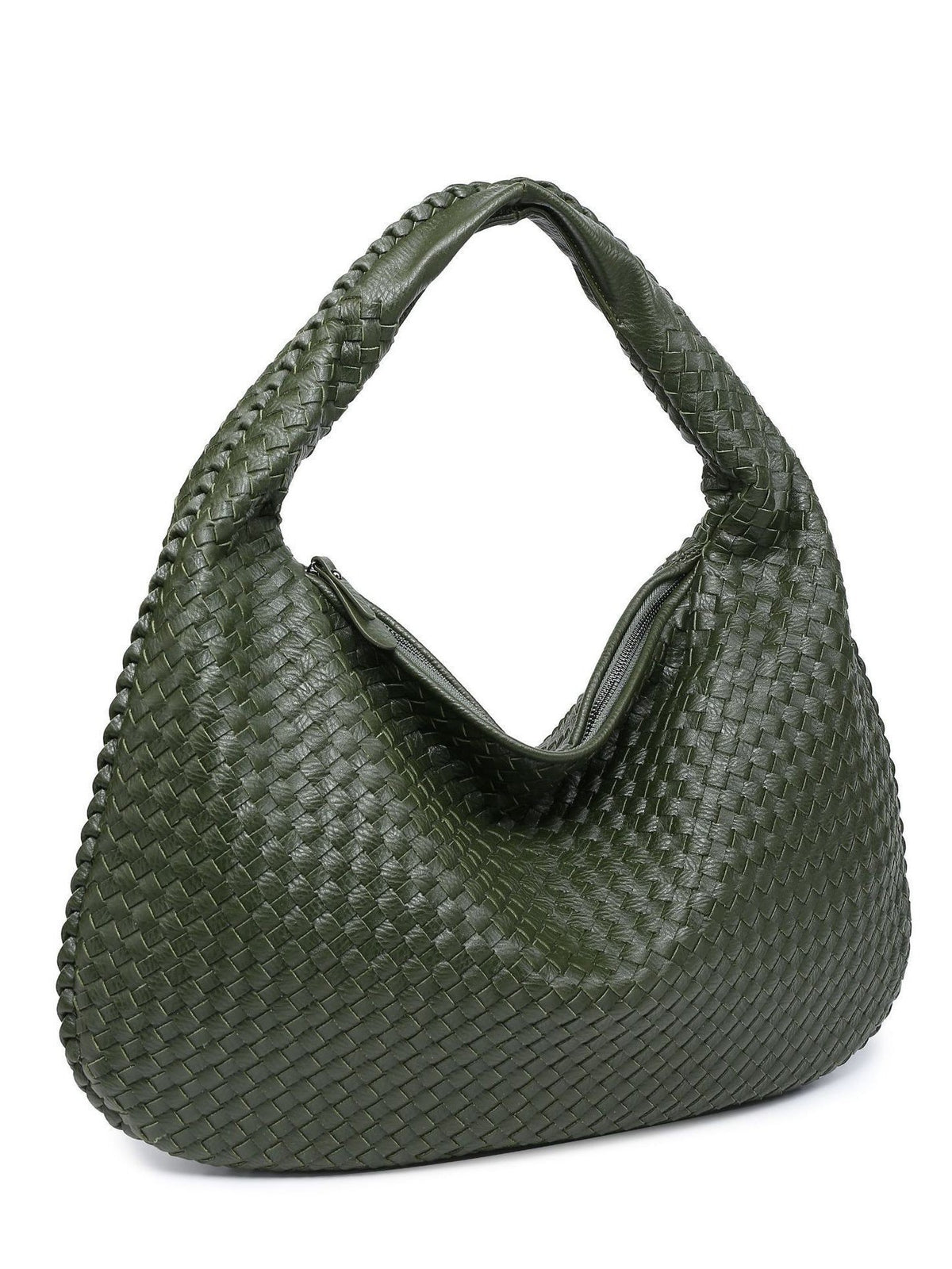 Borsa in pelle intrecciata alla moda