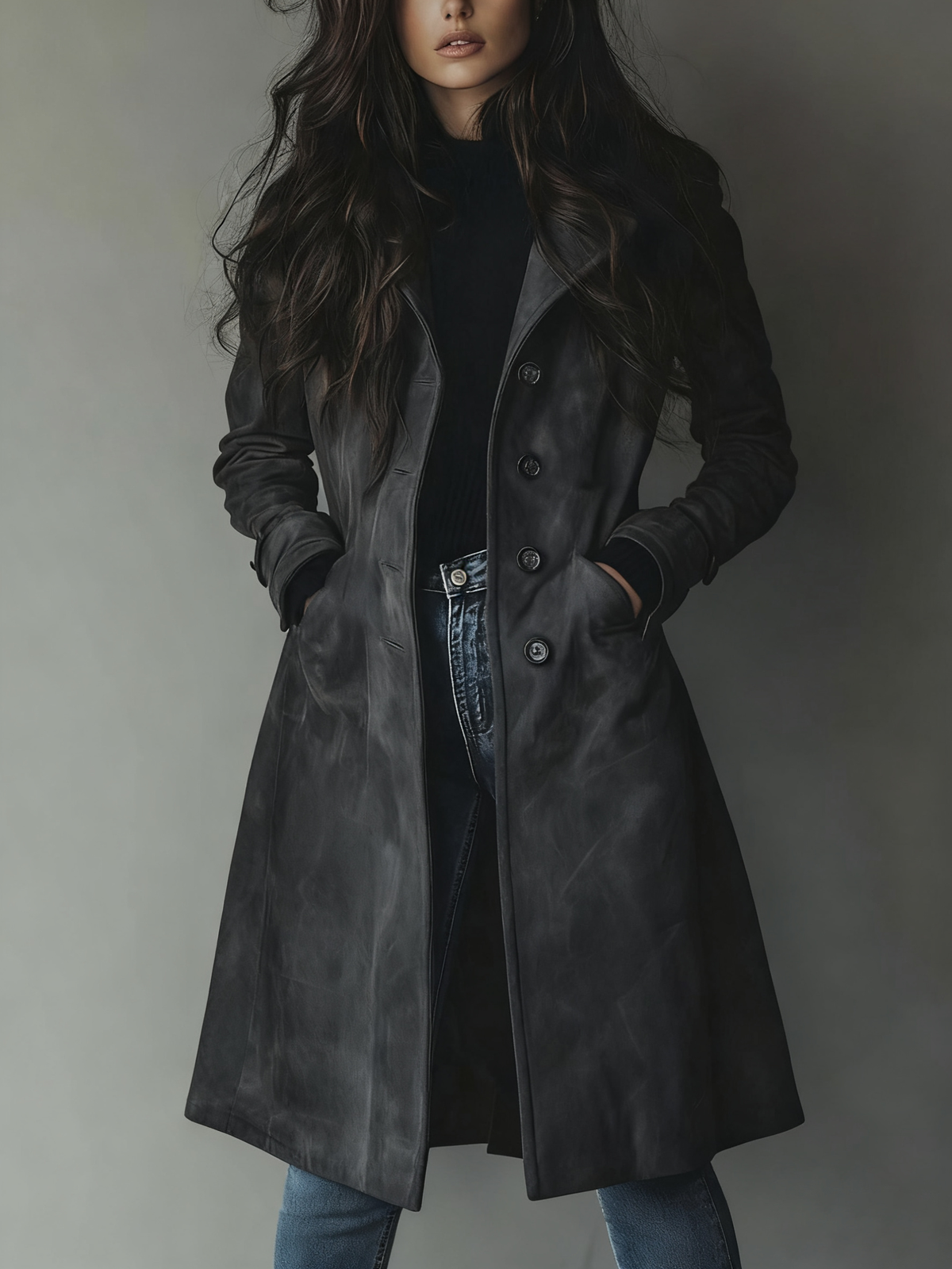 Lorenza | Cappotto Trench in Velluto Vintage
