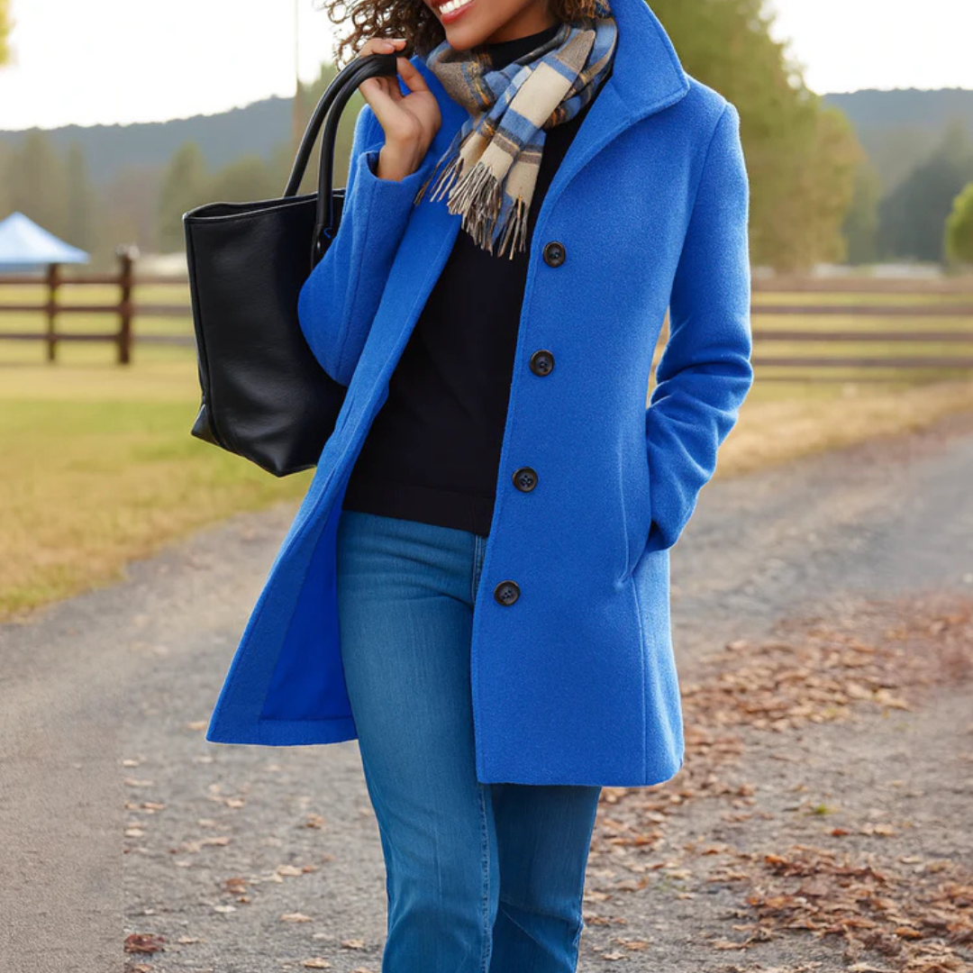 Greta | Cappotto in Panno a Taglio Dritto (10 colori)