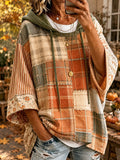 Ana | Felpa oversize patchwork autunnale