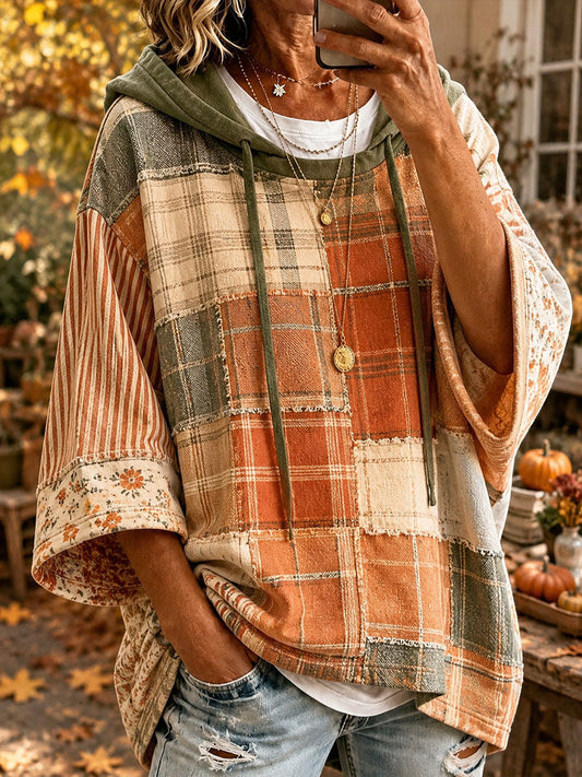 Ana | Felpa Oversize Patchwork Autunnale