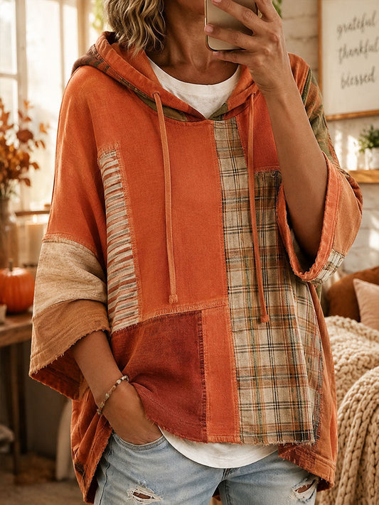 Carmen | Felpa Oversize Patchwork Autunnale