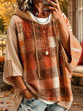 Simona | Felpa oversize in tonalità autunnali patchwork