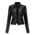 Luana | Giacca Biker Corta con Collo alla Coreana