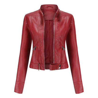 Luana | Giacca Biker Corta con Collo alla Coreana