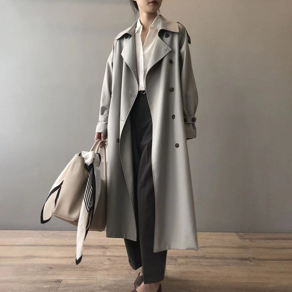 Katherine | Cappotto Trench Lungo Doppiopetto con Cintura