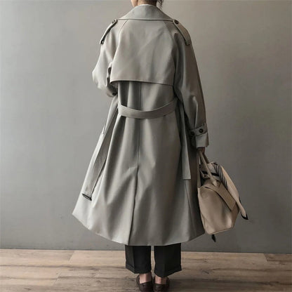 Katherine | Cappotto Trench Lungo Doppiopetto con Cintura