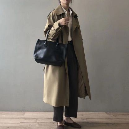 Katherine | Cappotto Trench Lungo Doppiopetto con Cintura