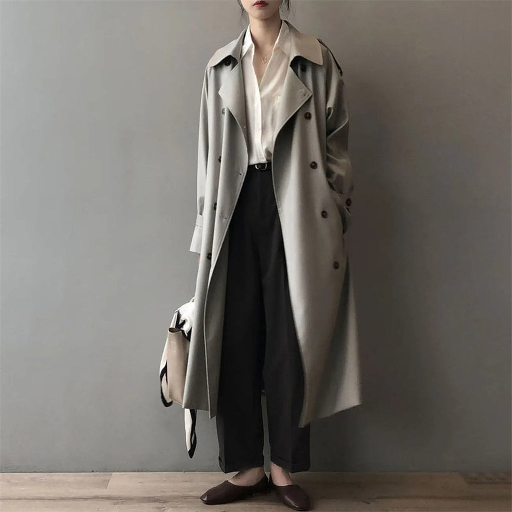 Katherine | Cappotto Trench Lungo Doppiopetto con Cintura