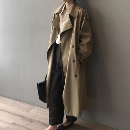 Katherine | Cappotto Trench Lungo Doppiopetto con Cintura