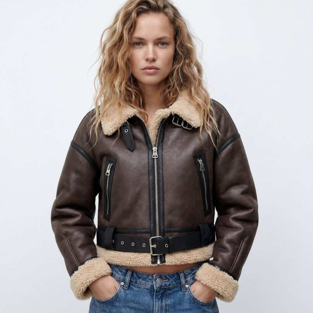 Verena | Giacca Bomber Aviatore Cropped