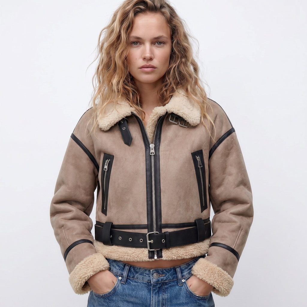Verena | Giacca Bomber Aviatore Cropped