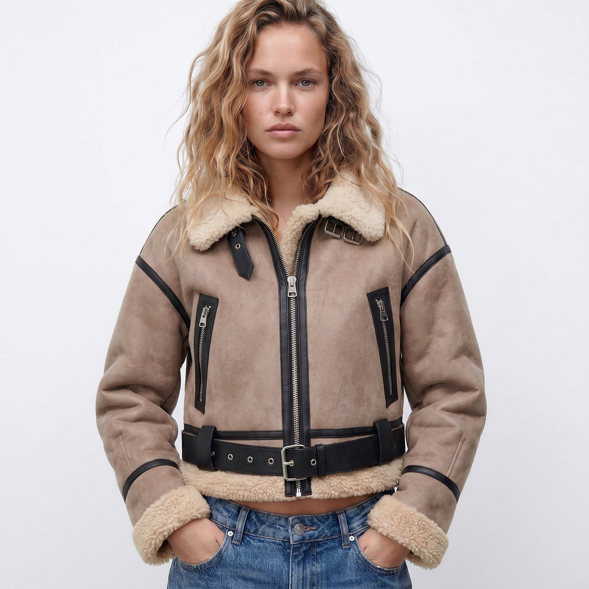Verena | Giacca Bomber Aviatore Cropped