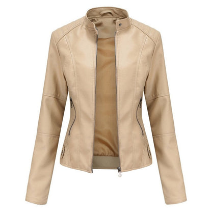 Romina | Giacca Biker Raffinata con Collo alla Coreana