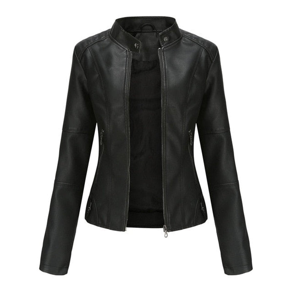 Romina | Giacca Biker Raffinata con Collo alla Coreana