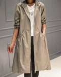 Kathleen | Cappotto lungo con cappuccio e zip