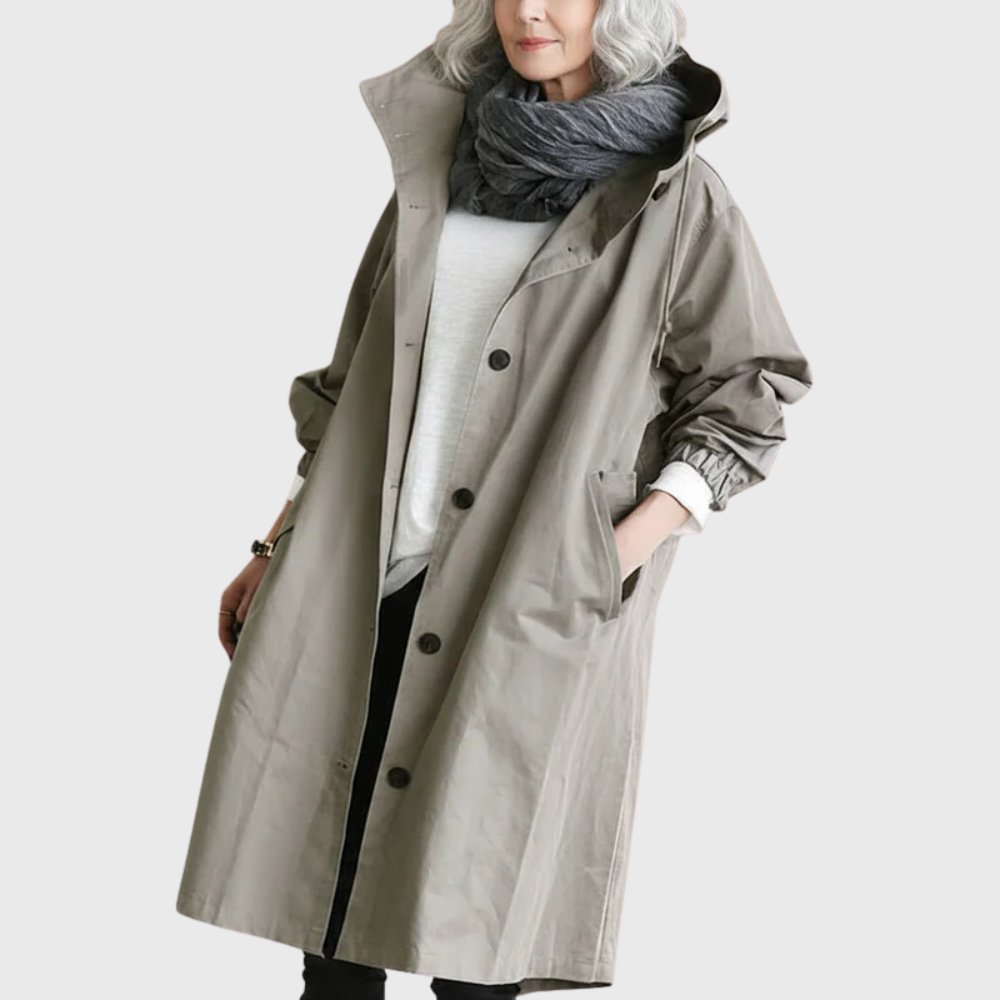 Ruth | Cappotto lungo con cappuccio e vestibilità rilassata