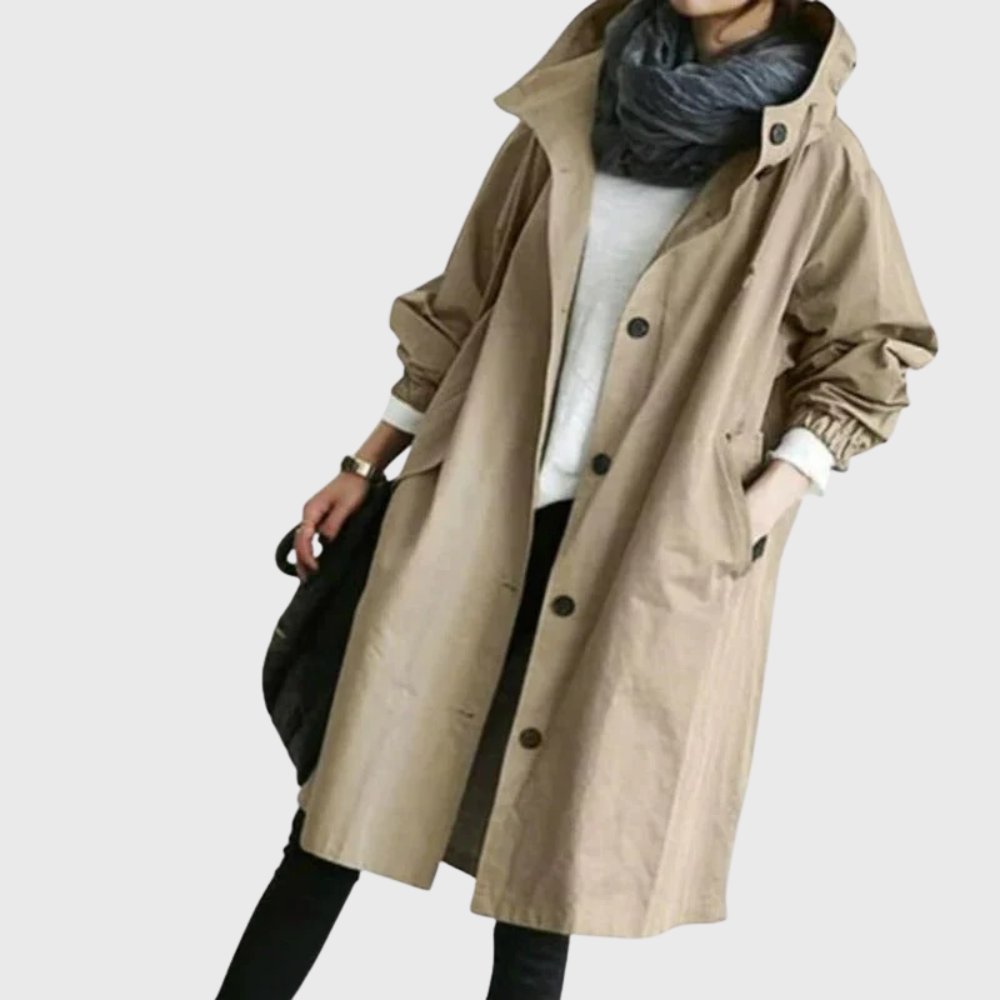 Ruth | Cappotto lungo con cappuccio e vestibilità rilassata