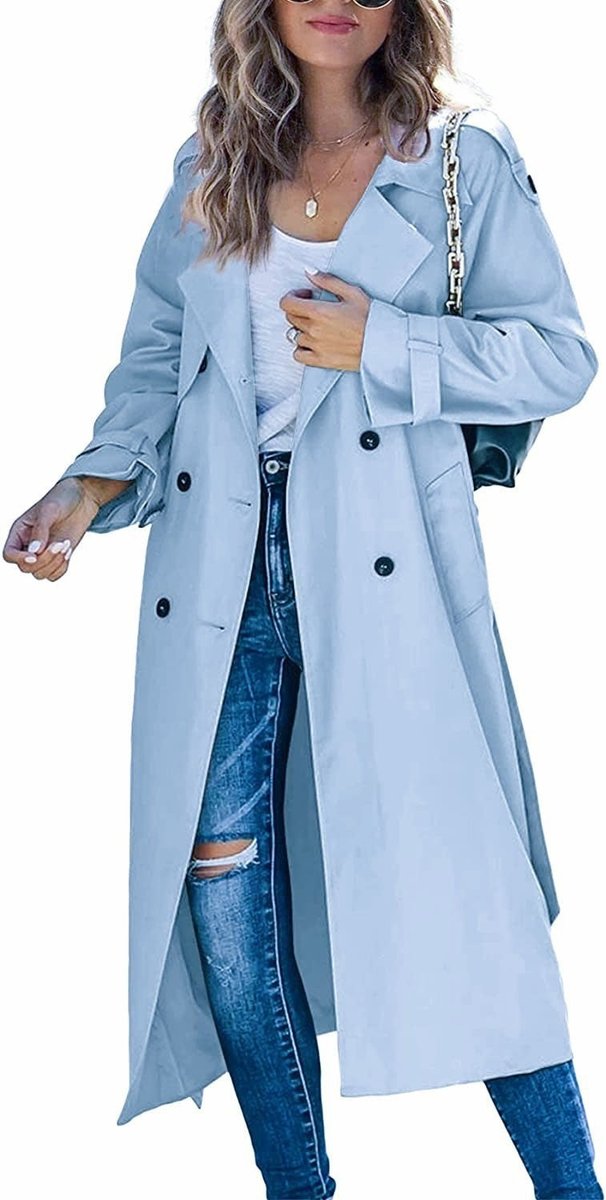 Giulietta | Cappotto Trench Lungo Doppiopetto con Cintura