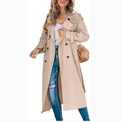 Giulietta | Cappotto Trench Lungo Doppiopetto con Cintura