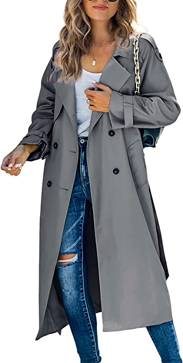 Giulietta | Cappotto Trench Lungo Doppiopetto con Cintura