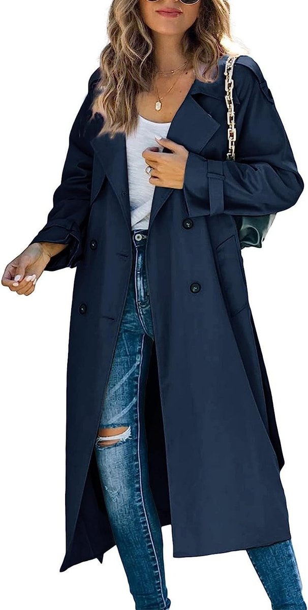 Giulietta | Cappotto Trench Lungo Doppiopetto con Cintura