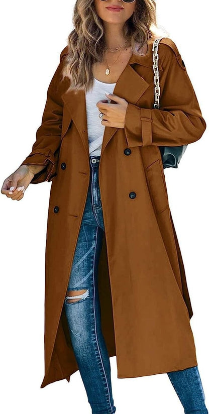 Giulietta | Cappotto Trench Lungo Doppiopetto con Cintura