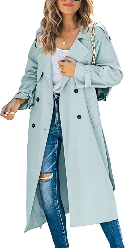 Giulietta | Cappotto Trench Lungo Doppiopetto con Cintura
