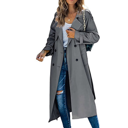 Giulietta | Cappotto Trench Lungo Doppiopetto con Cintura