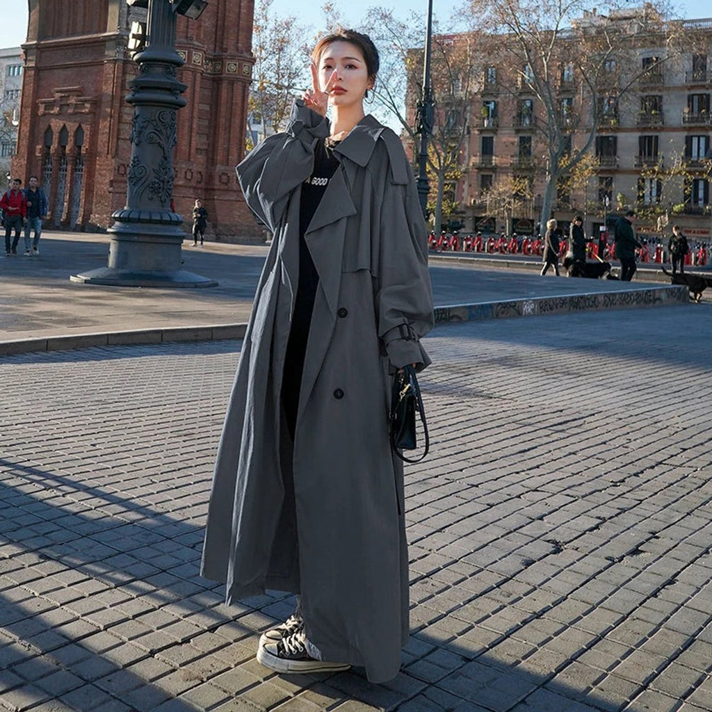 Lena | Cappotto lungo oversized a doppio petto